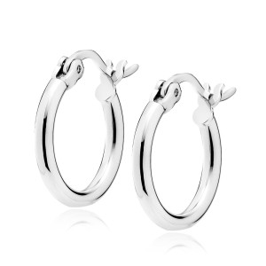 Cercei rotunzi argint Ø15 mm x 2 mm Classic Hoops DiAmanti KHR215R-DIA (Argint 925‰ 1,4 g.) Cercei rotunzi argint Ø15 mm x 2 mm Classic Hoops DiAmanti KHR215R-DIA (Argint 925‰ 1,4 g.)